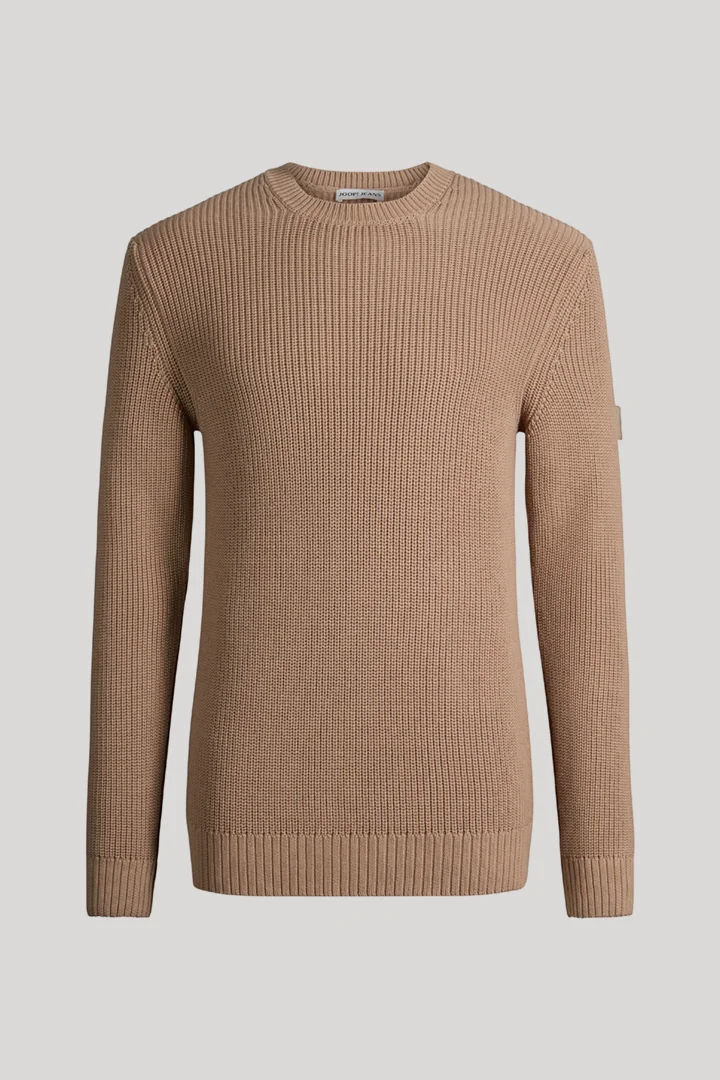 Führt zu Produktdetailseite „Crewneck-Pullover aus Baumwolle in Braun"