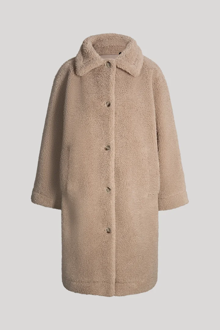 JOOP! presents the product Oversized teddy coat in greige from the category Coats as a cut-out