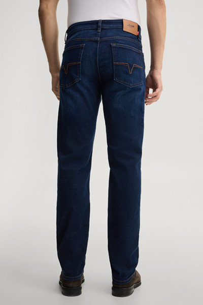 Führt zu Produktdetailseite „Five-Pocket-Jeans mit Stretch in Navy"