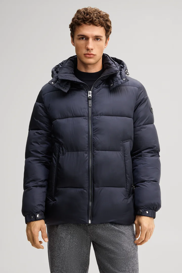 Führt zu Produktdetailseite „Steppjacke mit Kapuze in Navy"