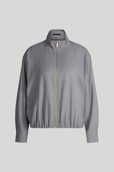 Marl grey flannel blouson