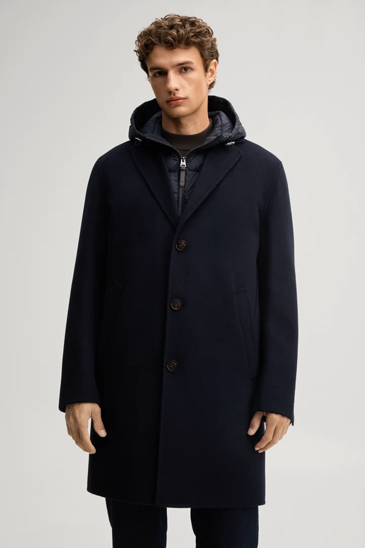 Führt zu Produktdetailseite „Mantel mit Inlay in Navy"