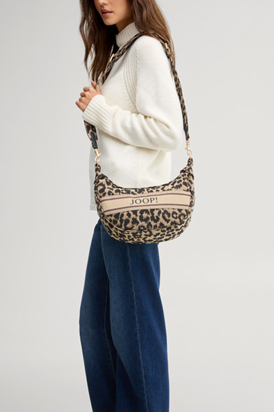 Leads to product detail page "Sicilia Jennifer shoulder bag in dark brown patterned"