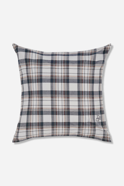 Leads to product detail page "JOOP! soft frames bed linen in blue and beige chequered"