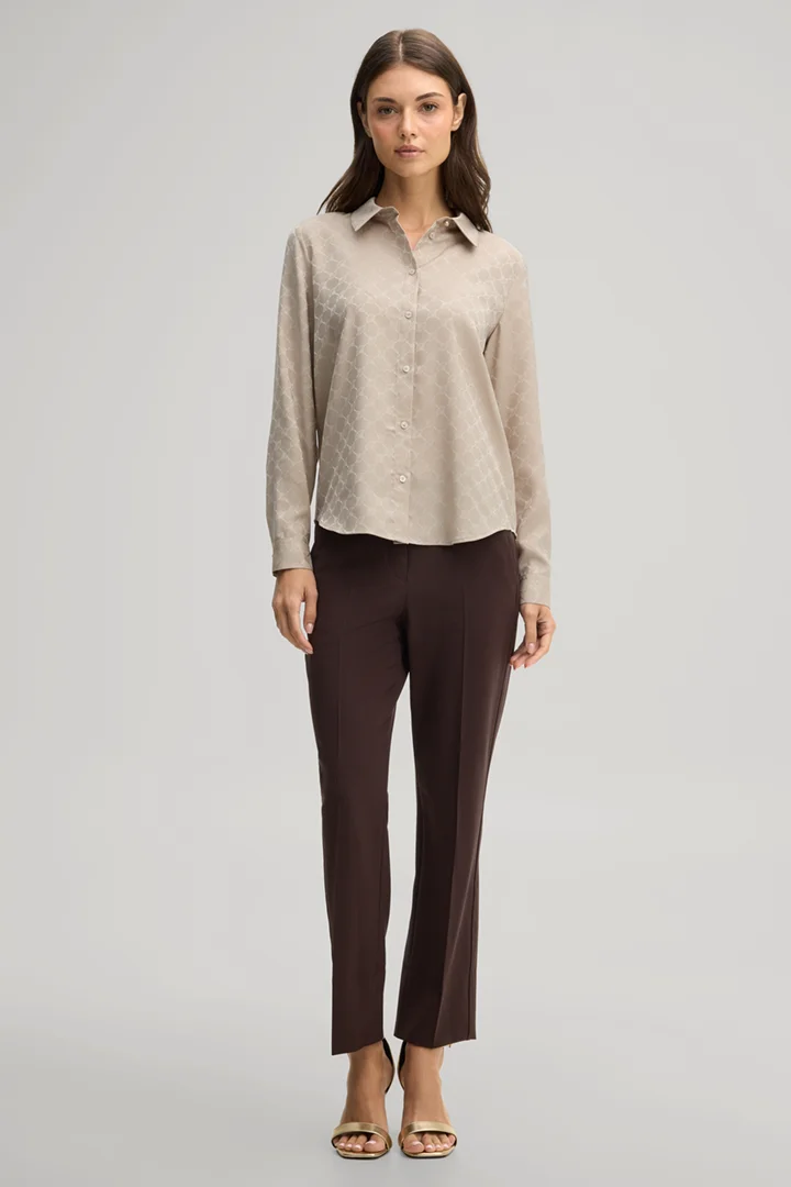 JOOP! presents the product Cornflower-coloured shirt in greige from the category Blouses as an outfit