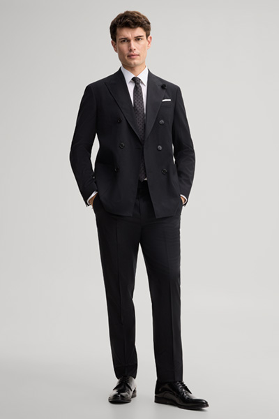 Leads to product detail page "Modular double-breasted suit jacket in black"