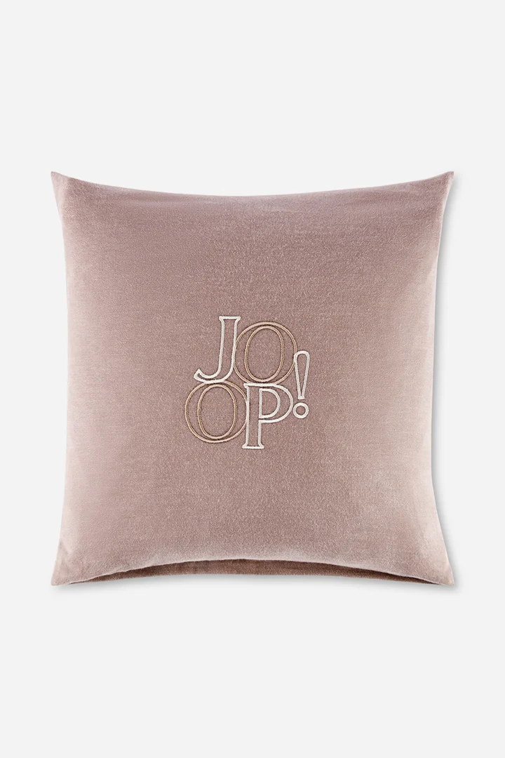 Leads to product detail page "JOOP! soft label cushion in brown, 35 x 35 cm"