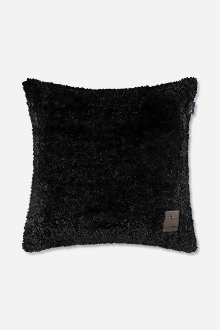 Leads to product detail page "JOOP! curly decorative cushion cover in black, 50 x 50 cm"