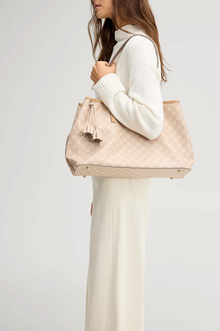 Führt zu Produktdetailseite „Cornflower Shopper Cortina Imogen in Sesame gemustert"