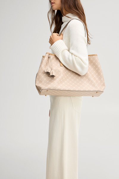 Führt zu Produktdetailseite „Cornflower Shopper Cortina Imogen in Sesame gemustert"