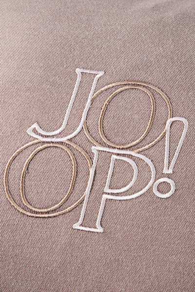 Leads to product detail page "JOOP! soft label cushion in brown, 35 x 35 cm"