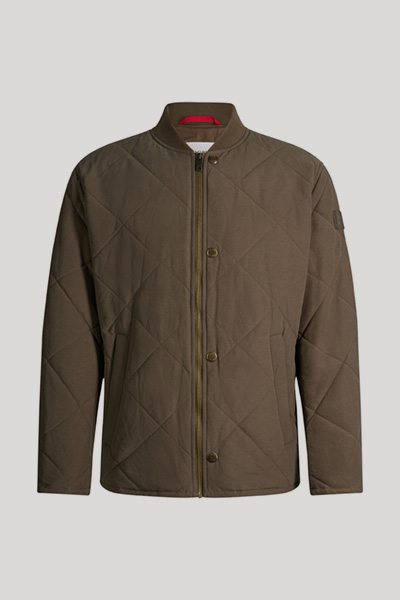 Steppjacke aus Baumwollmix in Dunkelgrün