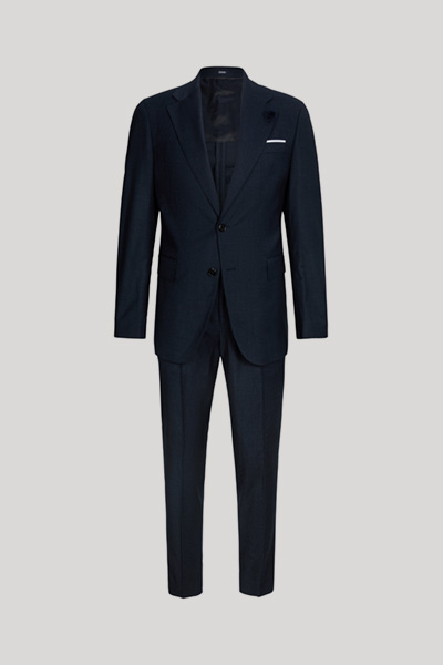 Navy wool-blend suit