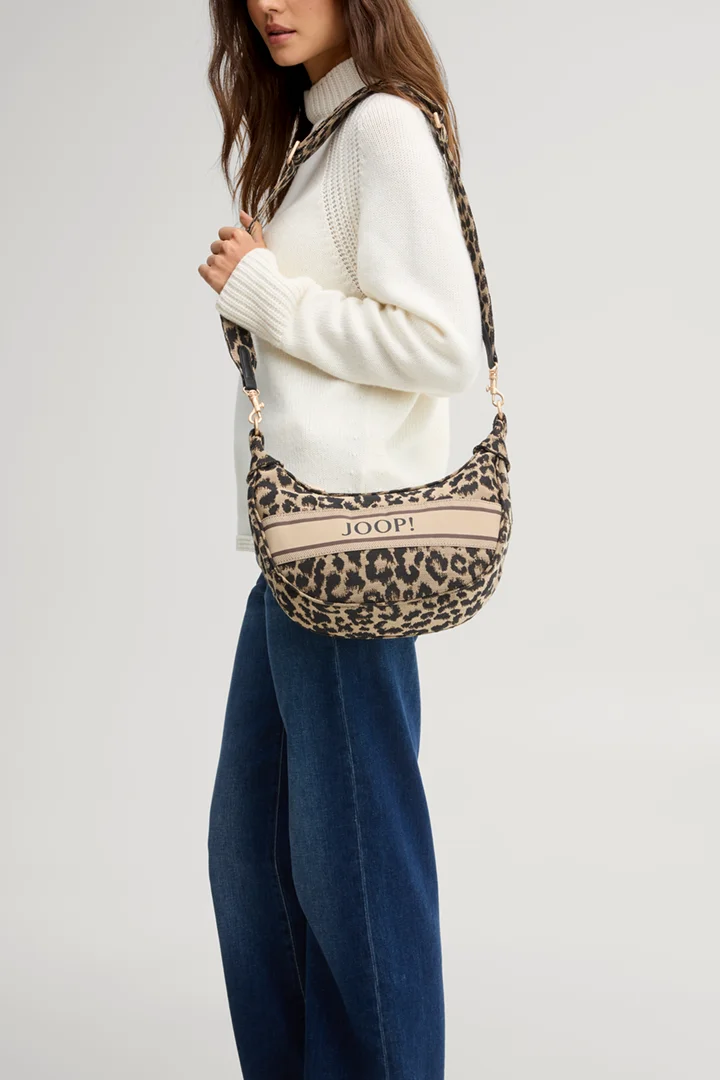 Leads to product detail page "Sicilia Jennifer shoulder bag in dark brown patterned"