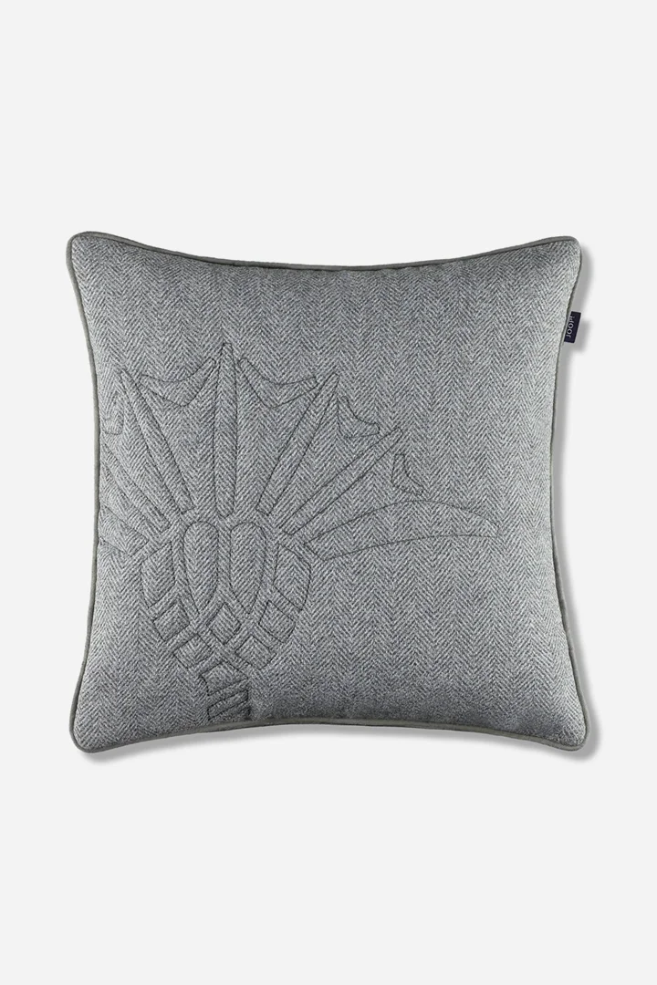 Leads to product detail page "JOOP! herringbone decorative cushion cover in grey, 40 x 40 cm"