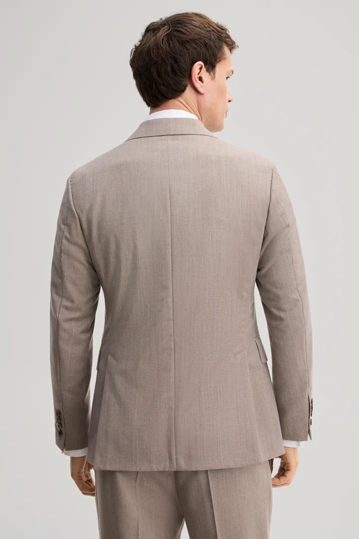 Leads to product detail page "Baukasten-Sakko aus Schurwolle in Hellbeige"