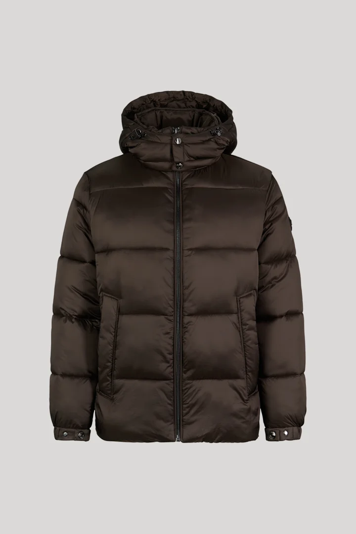 JOOP! presents the product Hooded quilted jacket in dark brown from the category Jackets as a cut-out
