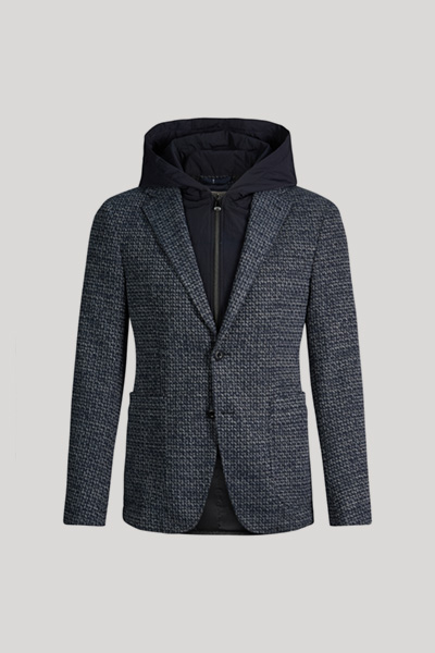 Navy suit jacket with inlay