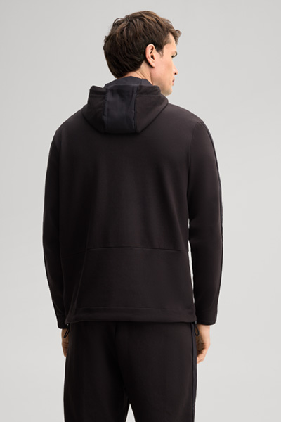 Leads to product detail page "Black sweatshirt jacket"