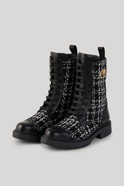 Leads to product detail page "Milano mia lace-up boots in black"