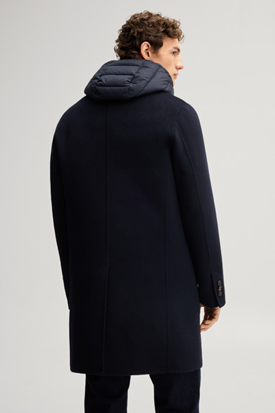 Führt zu Produktdetailseite „Mantel mit Inlay in Navy"