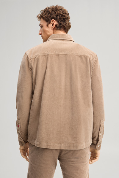 Leads to product detail page "Brown Corduroy Overshirt"