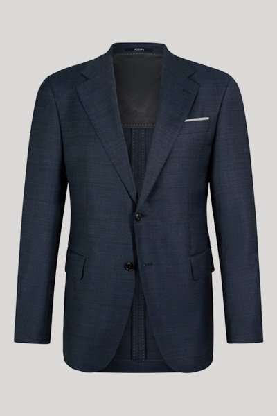 Modular suit jacket in navy, made from virgin wool