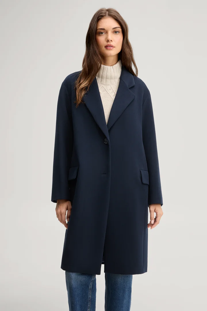 Führt zu Produktdetailseite „Mantel in Navy"