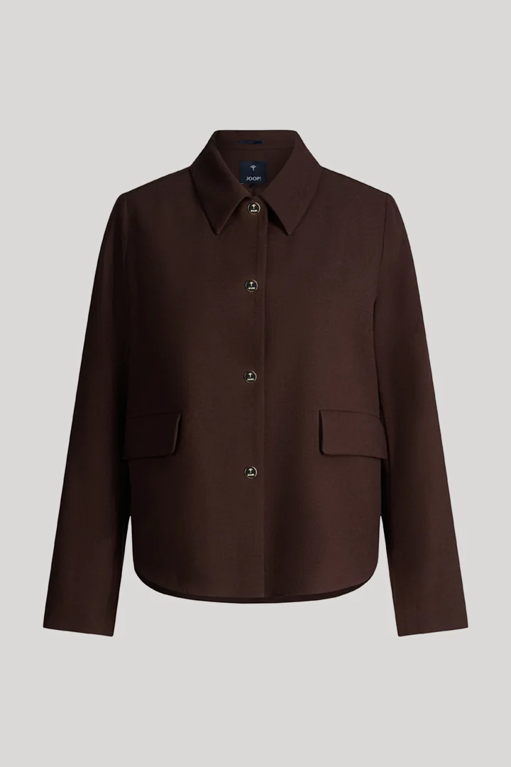 JOOP! presents the product Dark brown wool-blend cropped blazer from the category Blazers & Vests as a cut-out