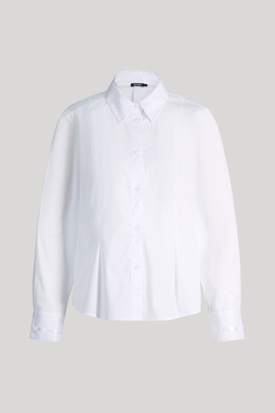 White cotton-blend shirt