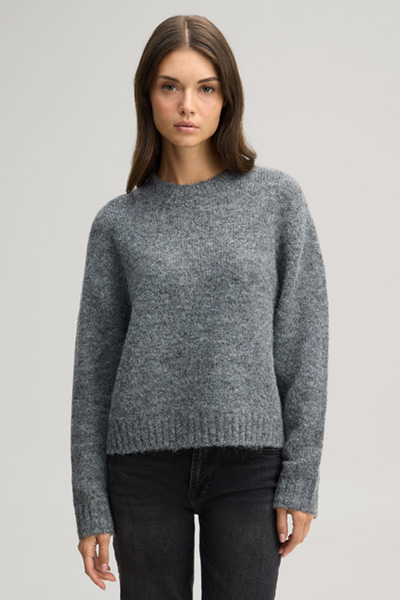 Leads to product detail page "Dark grey marl knitted jumper"