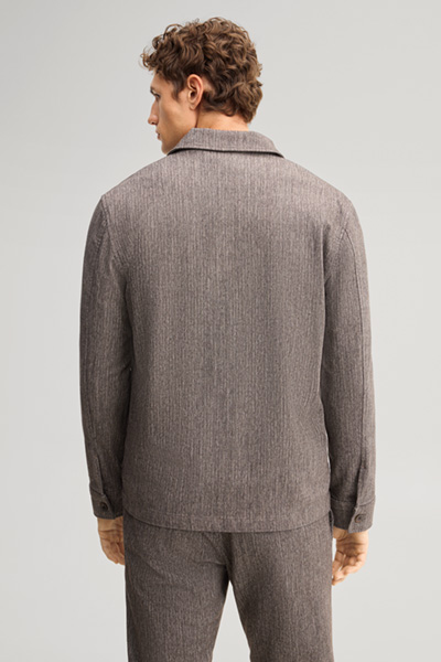 Prowadzi do strony produktu „Kombinezon overshirt z mieszanki bawełny w kolorze ciemnobrązowym"