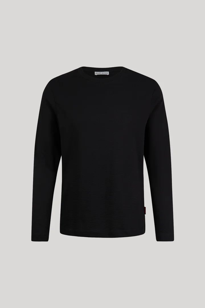 Führt zu Produktdetailseite „Longsleeve aus Baumwolle in Schwarz"