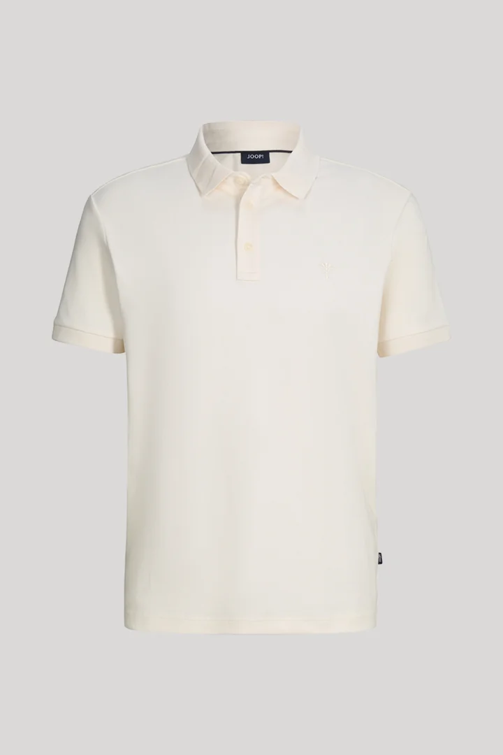 Leads to product detail page "Off-white polo shirt"
