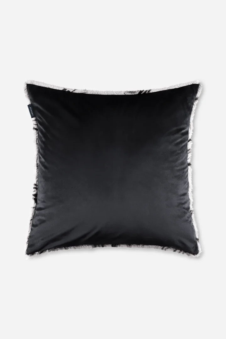 Leads to product detail page "JOOP! calm cornflower decorative cushion cover in black, 50 x 50 cm"