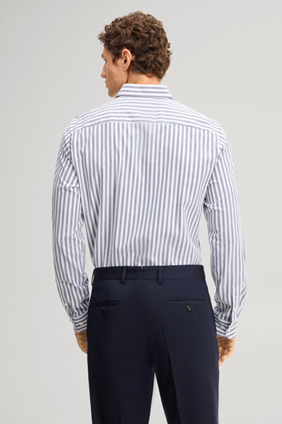 Führt zu Produktdetailseite „Hemd aus Baumwolle in Navy gestreift"