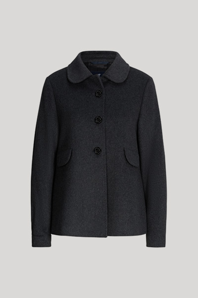 Wool-blend jacket with cashmere in anthracite