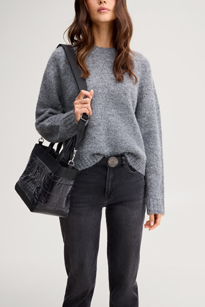 Führt zu Produktdetailseite „Handtasche Calduccio Tessuto Yvette in Schwarz"