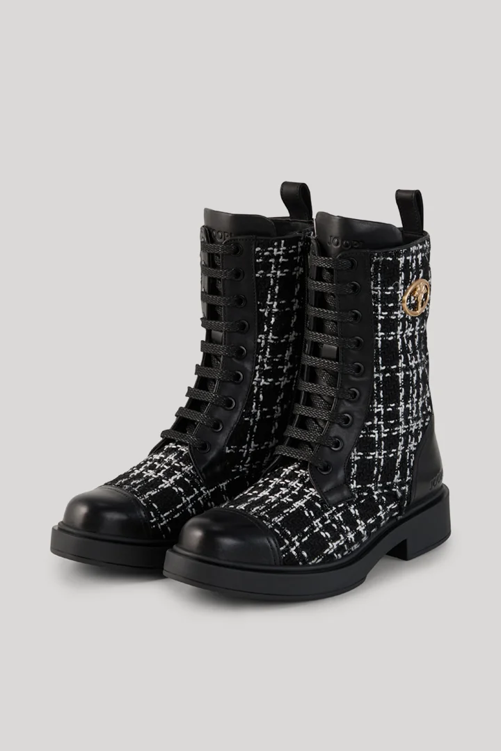 Leads to product detail page "Milano mia lace-up boots in black"