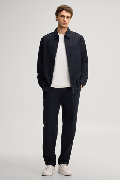 Leads to product detail page "Kombi-Hemdjacke aus Wollmix in Navy"
