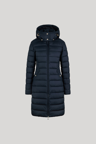 Führt zu Produktdetailseite „Steppmantel mit Kapuze in Navy"