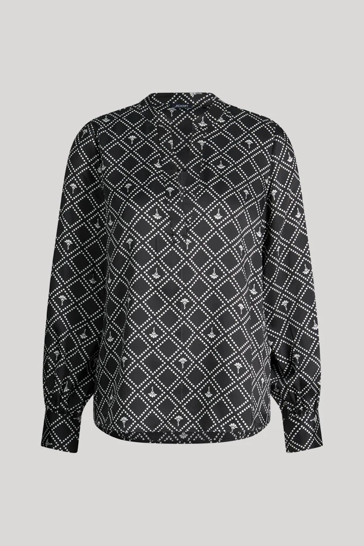 JOOP! presents the product Cornflower blouse in black and ecru pattern from the category Blouses as a cut-out