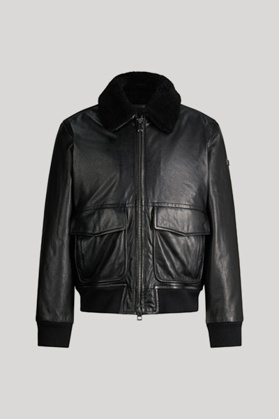 Lederjacke aus Lammnappa in Schwarz