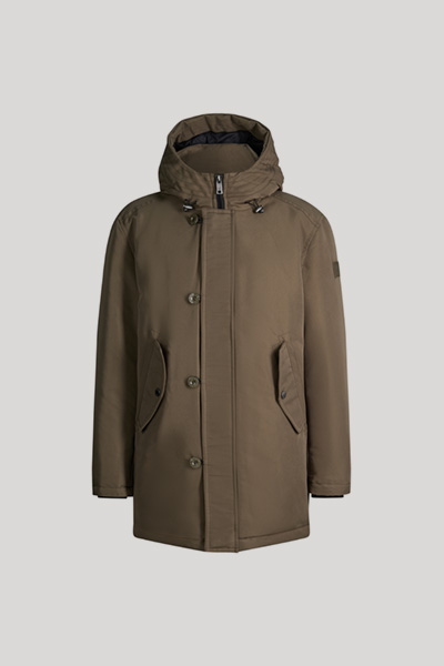 Parka aus Baumwollmix in Dunkelgrün