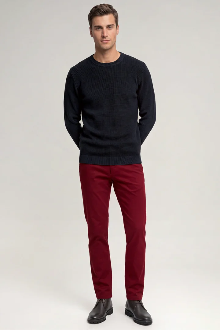 Führt zu Produktdetailseite „Chino in Bordeaux"