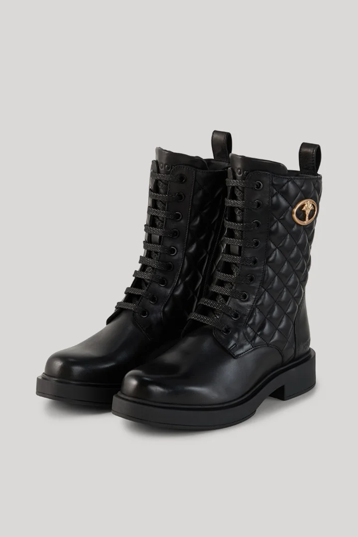 Leads to product detail page "Trapunta mia lace-up boots in black"