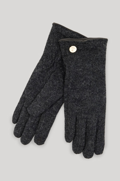 Leads to product detail page "Wool gloves in anthracite"