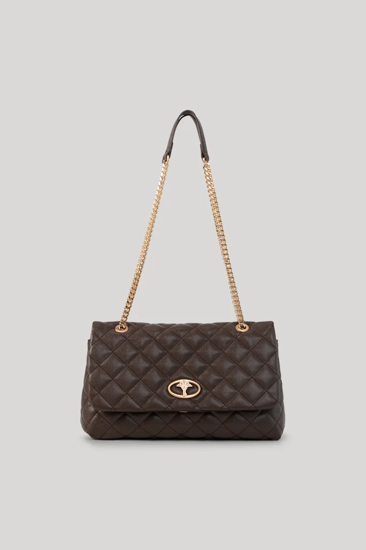 Führt zu Produktdetailseite „Schultertasche Bellagio Emma in Dunkelbraun"