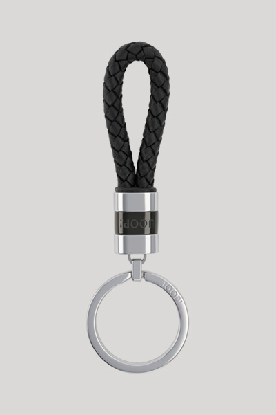 Keyring in silver and black