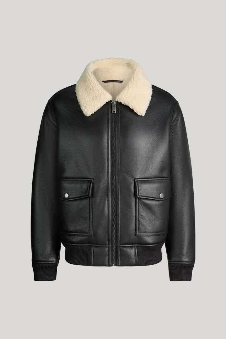 JOOP! presents the product Black vegan leather blouson from the category Jackets as a cut-out
